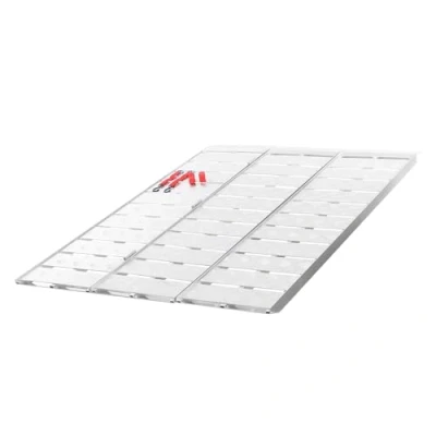 Afbeelding van Wiltec Opvouwbare oprijplaat met 3 standen, 215 cm, 340 kg per element, voor motorfiets, quad, aluminium, opvouwbaar, antislip