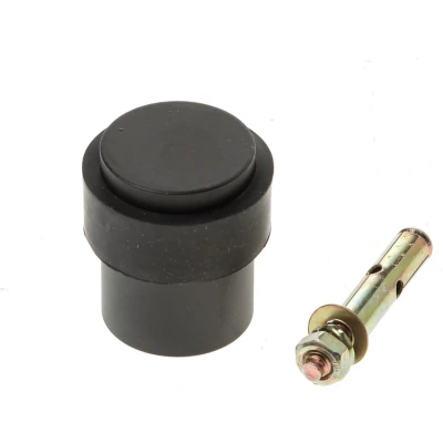 Afbeelding van D4e deurstop rvs staand diameter x hoogte 29x45 mm rvs304 zwart
