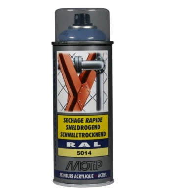 Afbeelding van Motip industrial acryllak hoogglans RAL 5014 duif blauw 400 ml.