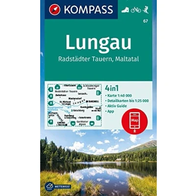 Afbeelding van KOMPASS Wanderkarte 67 Lungau, Radstädter Tauern, Maltatal 1:40.000