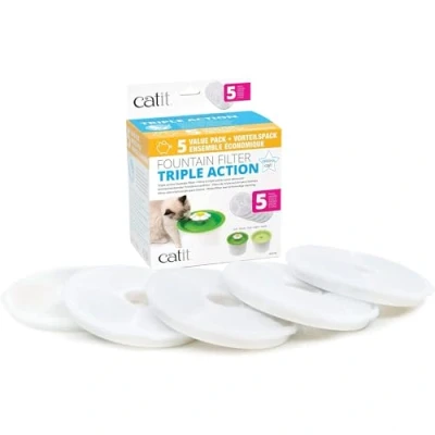 Afbeelding van Catit Pak van 5 stuks Triple Action filters voor kattendrinkbak