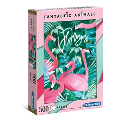 Afbeelding van Clementoni Fantastic Animals puzzel Flamingos 500 stukjes, volwassenen