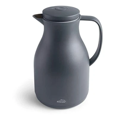 Image de Lacor 62563 Pot isotherme sans BPA avec double paroi et couche de verre à l&#039;intérieur, gris mat, 1&#039;00 L, 1 litre, polypropylène