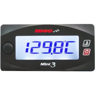 Afbeelding van Dual temperatuurmeter Koso Mini3 0 120 graden