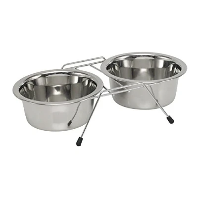 Afbeelding van Nobby rvs standaard dubbel+eetbak 13 cm 1 ST