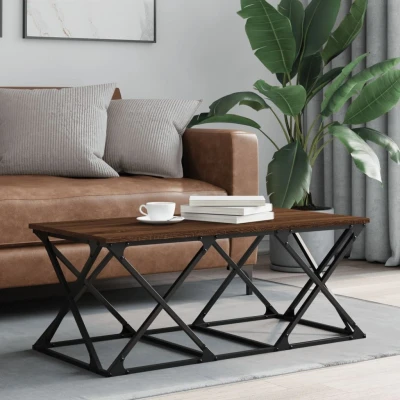 Afbeelding van Salontafel 100x49x40 cm bewerkt hout bruin eikenkleur