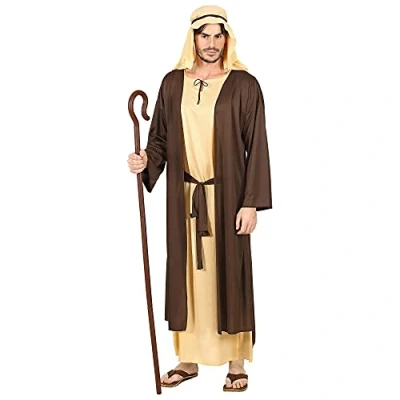 Afbeelding van Widmann Middeleeuwen &amp; Renaissance Kostuum Bijbelse Schaapsherder Kerststal Man bruin Medium Kerst Verkleedkleding