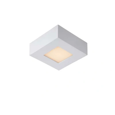 Afbeelding van Lucide BRICE LED Plafonnière Badkamer Dimb. 1x8W 3000K IP44 Wit