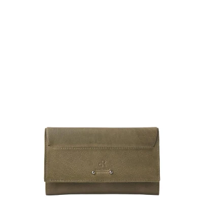 Afbeelding van dR Amsterdam Tampa Damesportemonnee olive II Dames portemonnee