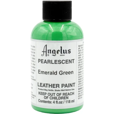 Afbeelding van Angelus Leather Acrylic Paint textielverf voor leren stoffen acrylbasis 118ml Parelmoer Smaragd Groen