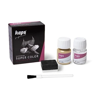 Afbeelding van Kaps super color leer &amp; kunstleer verf inc.cleaner (130) Beige 25ml