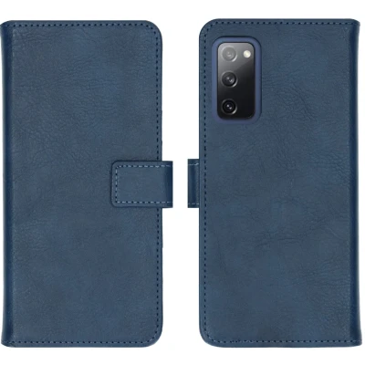 Afbeelding van iMoshion Hoesje Geschikt voor Samsung Galaxy S20 FE Met Pasjeshouder Luxe Bookcase Donkerblauw