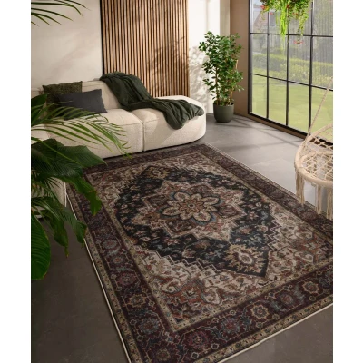 Afbeelding van Vintage Buitenkleed Valenca Brio Rood/donkerblauw 200x290 Cm