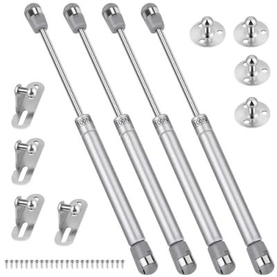 Afbeelding van hicoosee Set van 4 hydraulische gascilinders, 100 N/10 kg, gasdempers voor rolluiken, kastdeuren, kastdempers, keukenkasten, zacht gedempte sluiting, klapveer
