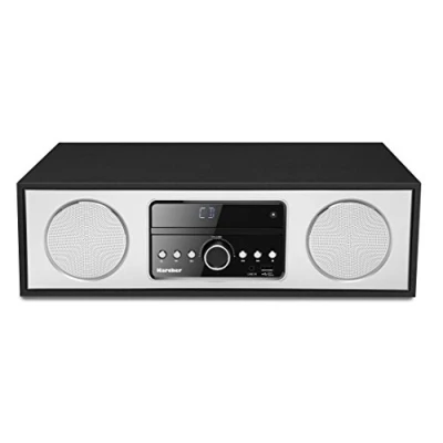 Image de Karcher Dab 4500CD Système Compact avec Lecteur CD (Bluetooth et UKW/Dab+ Radio Boîtier en Bois élégant 2 Haut parleurs stéréo 15 W RMS Réveil USB télécommande