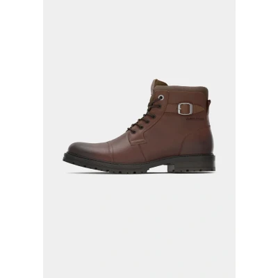 Afbeelding van Jack &amp; Jones Jfwdexter BOOT Veterboots, Heren, Maat: 40, Brown stone Leer en textiel
