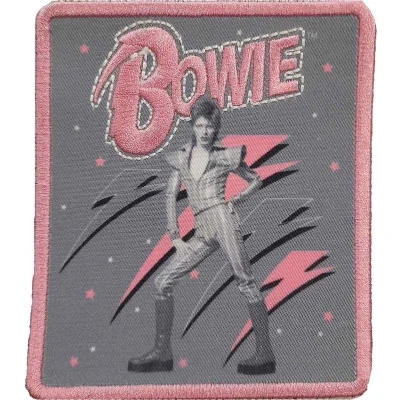 Afbeelding van David Bowie Pink Flash Woven Logo Patch Multicolours
