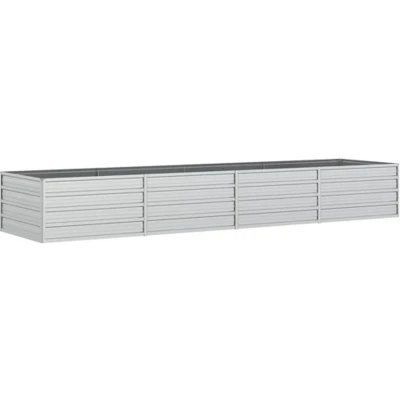 Afbeelding van Plantenbak verhoogd 320x80x45 cm gegalvaniseerd staal zilver