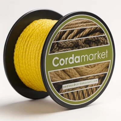 Afbeelding van Cordamarket Driza Dyneema 3 mm, uniseks touw voor volwassenen, geel (geel), mm tot 15 m