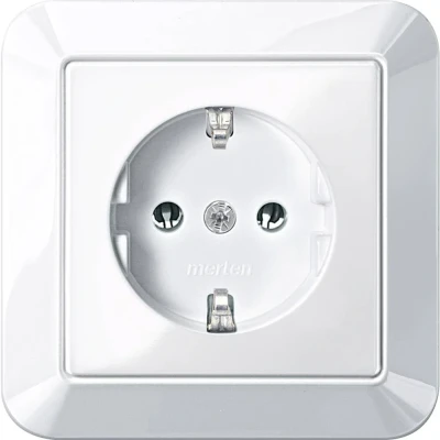 Afbeelding van Merten MEG2301 1019 Wandcontactdoos System M Polar wit