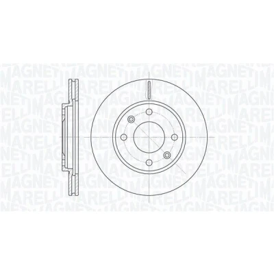 Afbeelding van MAGNETI MARELLI Remschijf CITROËN: Saxo Hatchback, Xsara Hatchback 247, 247mm 20,4mm 4 66mm interne ventilatie 361302040244 Remschijven