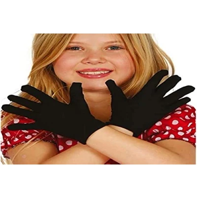 Afbeelding van Fiestas Guirca Zwarte handschoenen kinderen 17 cm