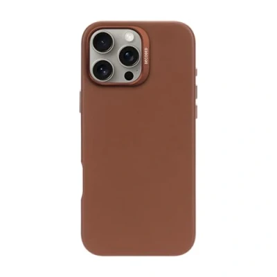 Afbeelding van DECODED Leren Hoesje voor iPhone 16 Pro Max Gemaakt van Premium ECCO Leer Geschikt MagSafe Bruin