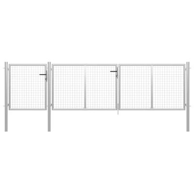 Afbeelding van Poort 400x100 cm staal zilverkleurig