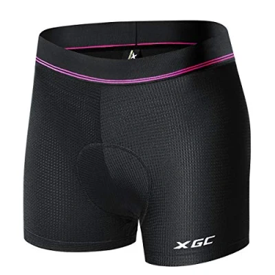 Afbeelding van XGC Fietsonderbroek voor dames, met elastische ademende 4D gel zitkussens een hoge dichtheid (M, zwart)