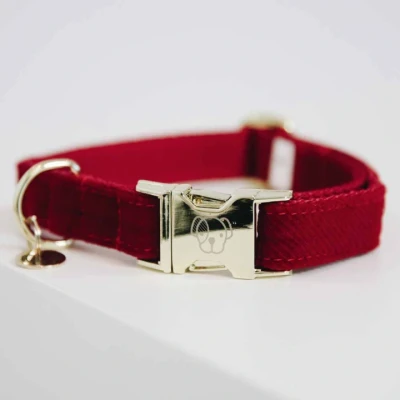 Afbeelding van Kentucky Horsewear Hondenriem Corduroy Rood