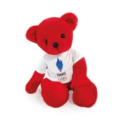 Afbeelding van Doudou et Compagnie Teddybeer Frankrijk Team Rood