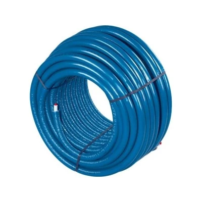 Afbeelding van 20mm x 2,25 Lengte: 75 meter Blauw geïsoleerd 10mm Unipipe Alu/Pex. Artikelnr: 1062182