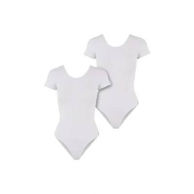 Afbeelding van Urban Classics Organic Stretch Jersey 2 Pack Bodysuit 3XL Wit/Wit