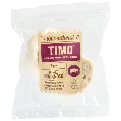 Afbeelding van Timo Varkensneus Gepoft Hondensnacks 80 g