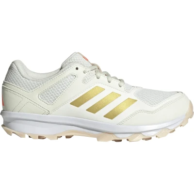 Afbeelding van adidas Fabela Rise hockeyschoenen voor dames, Wit / goud met./kristal zand, 43 1/3 EU