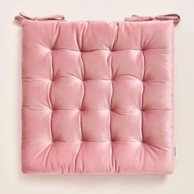 Afbeelding van ROOM99 Nova Stoelkussen, 40 x cm, met strepen, vloerkussen, decoratief vloerkussen voor buiten, binnen en woonkamer, fluweel, roze