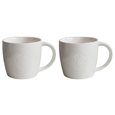 Afbeelding van Starbucks Set van 2 glazen met motief Grande Fore Here Blanc Venti/20 oz/591 ml