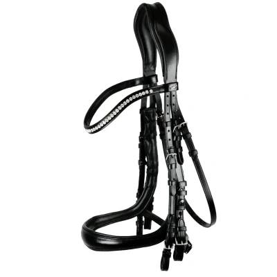 Image de Schockemöhle Ensemble Bride Classic Line Equitus Gamma Noir/Argent Cob