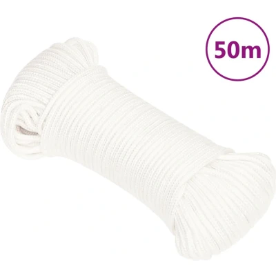 Afbeelding van vidaXL Boottouw 5 mm 50 m polypropyleen volwit