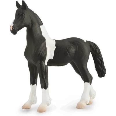 Afbeelding van Collecta Veulen Barock Pinto Junior 11 Cm Rubber Zwart/wit