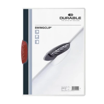 Afbeelding van Durable 226003 Swingclip map met clip, 25 stuks, rood