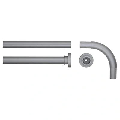 Image de Sealskin Tringle de rideau douche d&#039;angle 90x90 cm Gris mat
