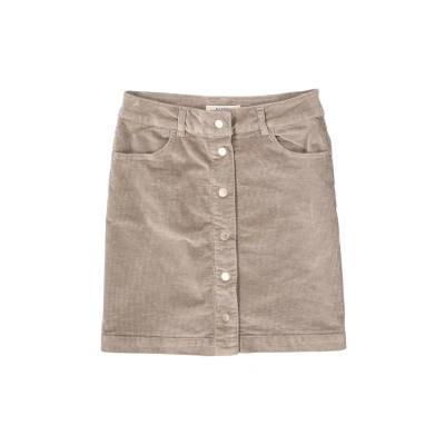 Afbeelding van Garcia Mini Rok Geribt Taupe XL
