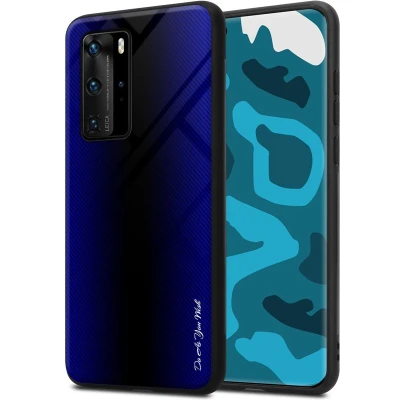 Afbeelding van Cadorabo Hoesje geschikt voor Huawei P40 PRO / PRO+ in KOBALT PAARS Beschermhoes gemaakt van TPU silicone Case Cover en achterkant gehard glas