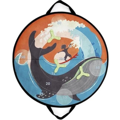 Afbeelding van Scratch Werpspel Surf Magnetisch 60 Cm Siliconen Oranje 4 delig