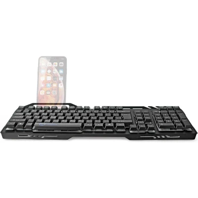 Afbeelding van Nedis Gkbd200Bkus Gaming Toetsenbord Rgb Verlichting Usb 2.0 Us International Metalen Design