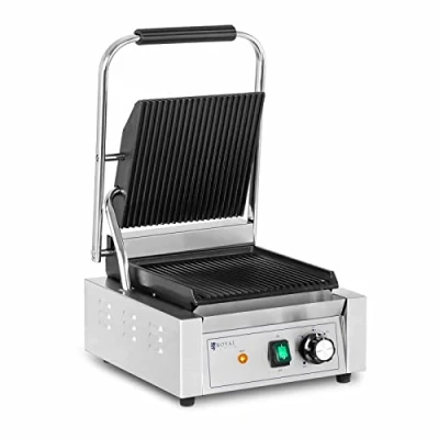 Afbeelding van Royal Catering Neem contact op met de grill 1.800 W geribbeld
