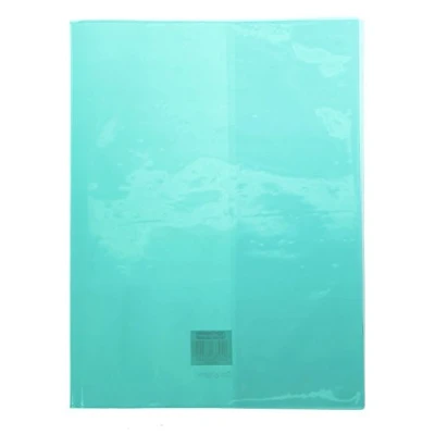 Afbeelding van Calligraphe 73002C Un Protège Cahier Cristalux Bleu 17x22 cm 22/100ème avec Porte Étiquette PVC Transparent Lisse