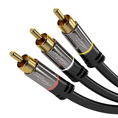 Afbeelding van KabelDirekt 2 m Cinch/RCA kabel (stereo audiokabel, 3 Cinch &gt; Cinch) PRO Series