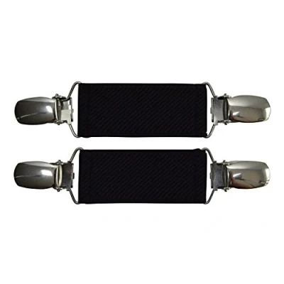 Afbeelding van Olata Elastische clips voor dameskleding, Zwart (zilveren clips).